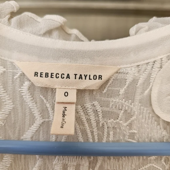 Rebecca Taylor Silk Aztec Embroidered Blouse - Picture 3 of 8